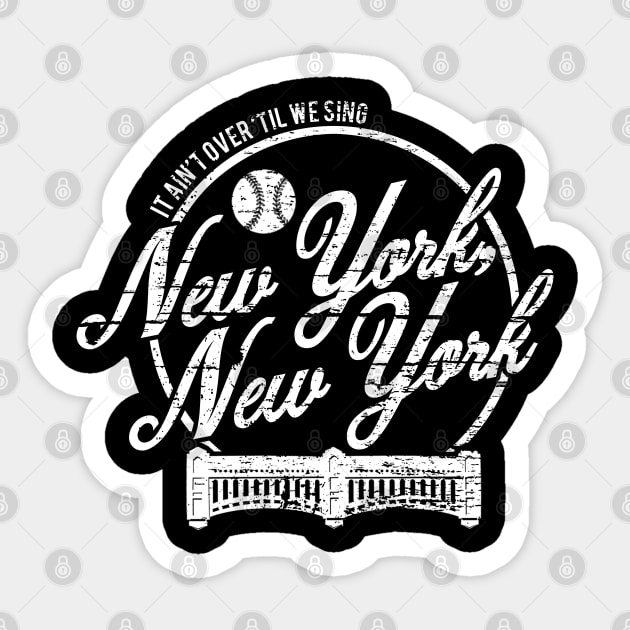 New York New York Distressed Sticker by PopCultureShirts